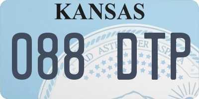 KS license plate 088DTP
