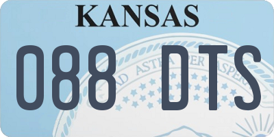 KS license plate 088DTS