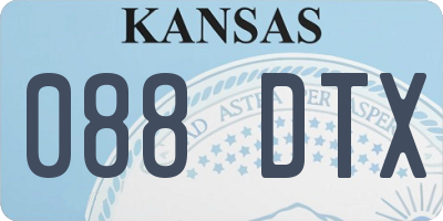 KS license plate 088DTX