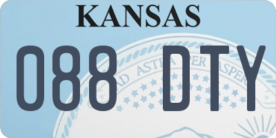 KS license plate 088DTY