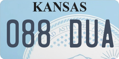 KS license plate 088DUA