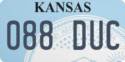 KS license plate 088DUC