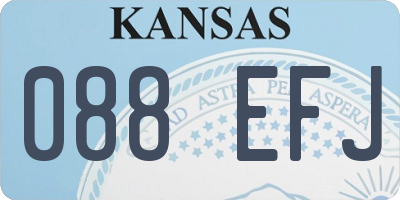 KS license plate 088EFJ