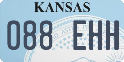 KS license plate 088EHH