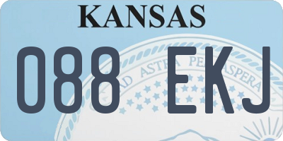 KS license plate 088EKJ