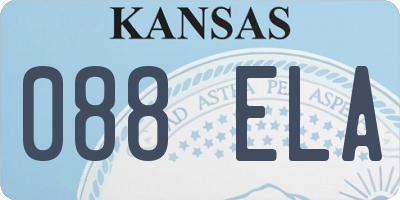 KS license plate 088ELA