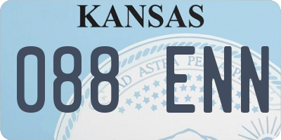KS license plate 088ENN