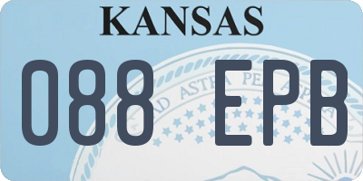KS license plate 088EPB