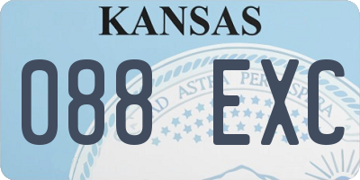 KS license plate 088EXC