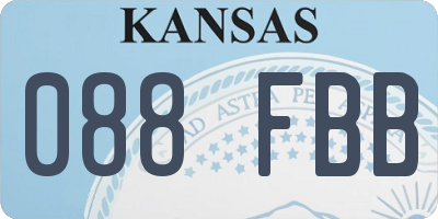 KS license plate 088FBB