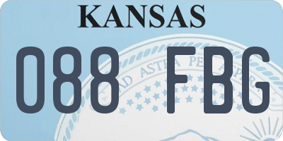 KS license plate 088FBG