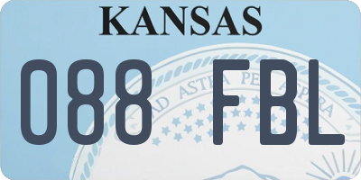KS license plate 088FBL