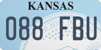 KS license plate 088FBU