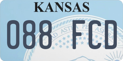KS license plate 088FCD