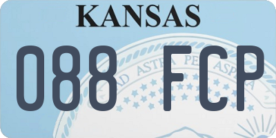 KS license plate 088FCP