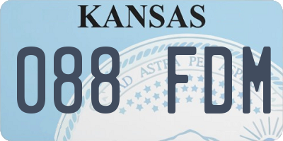 KS license plate 088FDM