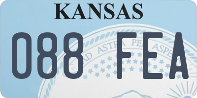 KS license plate 088FEA