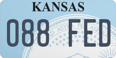 KS license plate 088FED
