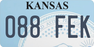KS license plate 088FEK