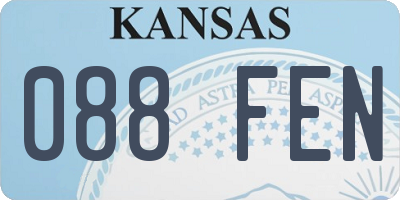 KS license plate 088FEN