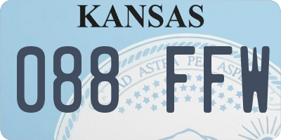 KS license plate 088FFW