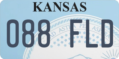 KS license plate 088FLD