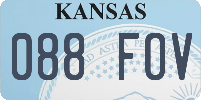 KS license plate 088FOV