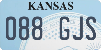 KS license plate 088GJS