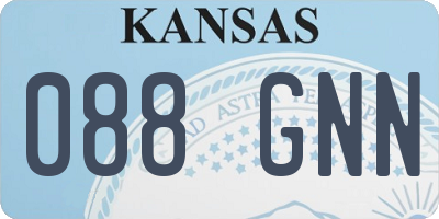 KS license plate 088GNN