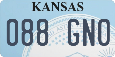 KS license plate 088GNO
