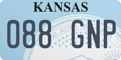 KS license plate 088GNP