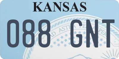 KS license plate 088GNT