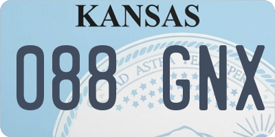 KS license plate 088GNX