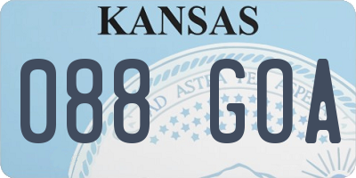 KS license plate 088GOA