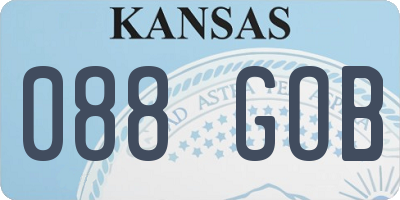 KS license plate 088GOB