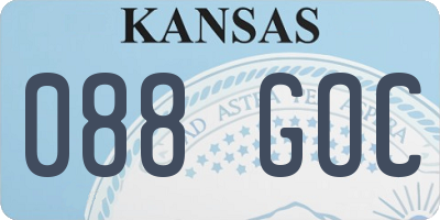 KS license plate 088GOC