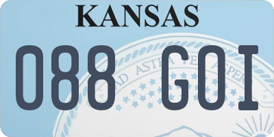 KS license plate 088GOI