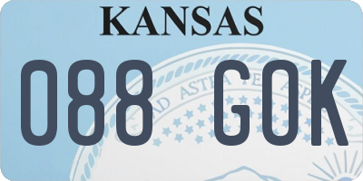 KS license plate 088GOK