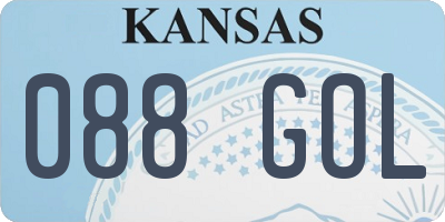 KS license plate 088GOL