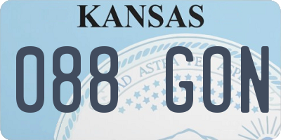KS license plate 088GON