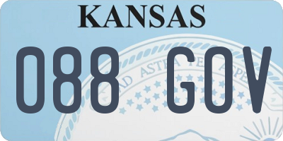 KS license plate 088GOV