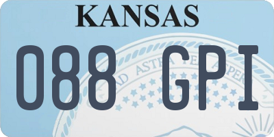 KS license plate 088GPI