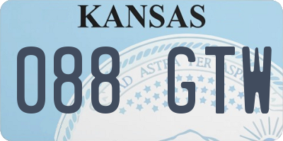 KS license plate 088GTW
