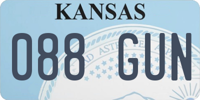 KS license plate 088GUN