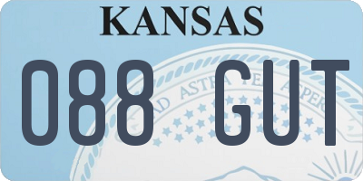KS license plate 088GUT