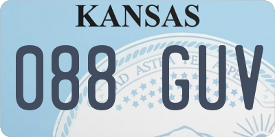 KS license plate 088GUV