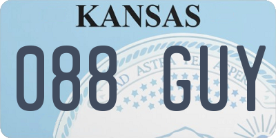 KS license plate 088GUY