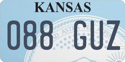 KS license plate 088GUZ