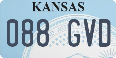 KS license plate 088GVD