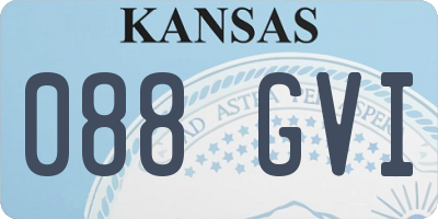 KS license plate 088GVI